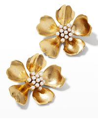 Oscar de la Renta - Tropical Flower Stud Earrings - Lyst