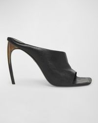 Ferragamo - Nymphe Asymmetrical Leather Mule Sandals - Lyst