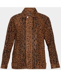 Kobi Halperin - Lana Beaded Animal-Print Suede Jacket - Lyst