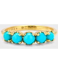 Jennifer Meyer - 18k Yellow Gold Graduated Turquoise Ring, Size 6.5 - Lyst