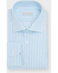 Stefano Ricci - Linen-cotton Stripe Dress Shirt - Lyst