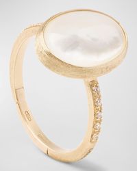 Marco Bicego - 18k Siviglia Mother-of-pearl Ring With White Diamonds, Size 7 - Lyst