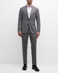 Canali - Micro-Geometric Wool Suit - Lyst
