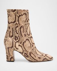 Paris Texas - Lavinia Snake-Embossed Leather Ankle Boots - Lyst