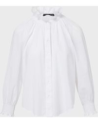 Veronica Beard - Calisto Classic Ruffle Collared Shirt - Lyst