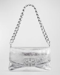 Balenciaga - Bb Soft Small Flap Metallic Bag - Lyst