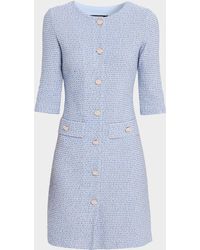 Misook - Button-Down Knit Mini Dress - Lyst