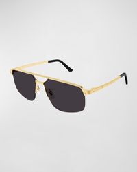 Cartier - Square Rimless Metal Sunglasses - Lyst