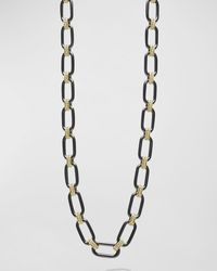 Lagos - 18k Signature Caviar Black Ceramic 12x6mm Oval New Connector Link Toggle Necklace - Lyst