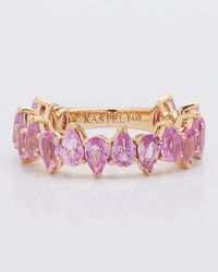Kastel Jewelry - 14k Yellow Gold Kora Pink Sapphire Ring, Size 7 - Lyst