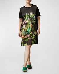 Marina Rinaldi - Plus Size Ezio Satin & Jersey T-Shirt Dress - Lyst