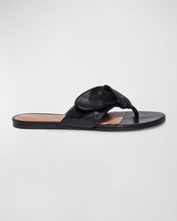 Bernardo - Calfskin Thong Slide Sandals - Lyst