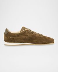 Common Projects - Low-Top Suede And Leather Sneakers - Lyst
