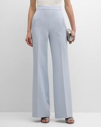 Roland Mouret - High-Rise Straight-Leg Crepe Trousers - Lyst