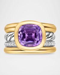David Yurman - Dy Mercer 4 Row Stone Ring With Diamonds - Lyst
