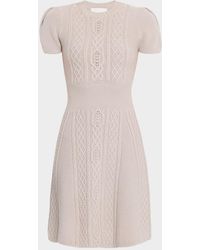 3.1 Phillip Lim - Mock-Neck Cable-Knit Wool Mini Dress - Lyst