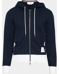 Thom Browne - Apos;S Cotton 4-Bar Stripe Full-Zip Hoodie - Lyst