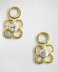 Elizabeth Locke - 19k Diamond Flower Wire Arches Earring Pendants - Lyst