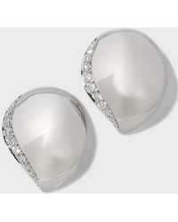 Tamara Comolli - 18k White Gold Signature Wave Earrings With Diamonds - Lyst