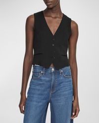 Rag & Bone - Priya Crepe Suiting Vest - Lyst