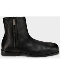 Loewe - Apos;S Bobine Leather Side-Zip Ankle Boots - Lyst