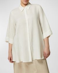 Marina Rinaldi - Plus Size Afone Linen Button-Down Shirt - Lyst