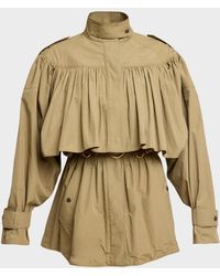 Chloé - Gathered Ruffle Short Trench Coat - Lyst