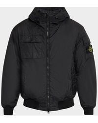 Stone Island - Apos;S Nylon Hooded Bomber Jacket - Lyst