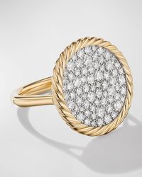 David Yurman - Dy Elements Ring With Diamonds In 18k Gold, 21.2mm, Size 9 - Lyst