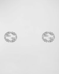 Gucci - Diamond Interlocking G Stud Earrings - Lyst