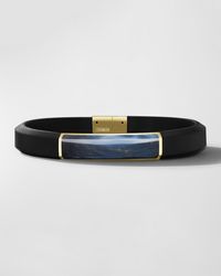 David Yurman - Streamline Id Rubber Bracelet With 18k Gold, 10mm - Lyst