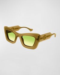 Gucci - Gg Plastic Cat-Eye Sunglasses - Lyst