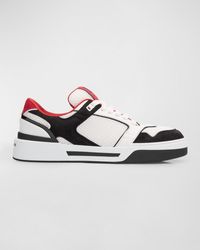 Dolce & Gabbana - New Roma Mix-Media Low-Top Sneakers - Lyst