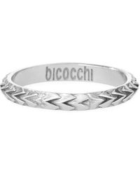 Emanuele Bicocchi Men's Silver Scales Ring - Metallic