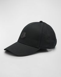 Moncler - Gabardine Leather-Patch Baseball Cap - Lyst