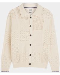 Scotch & Soda - Apos;S Multi-Stitch Cotton Knit Cardigan - Lyst