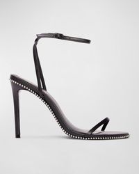 Black Suede Studio - Leather Stud Ankle-Strap Sandals - Lyst