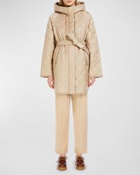 Weekend by Maxmara - Ribera Quilted Water-Repellent Hooded Parka - Lyst
