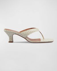 Paris Texas - Portofino Croco Thong Mule Sandals - Lyst