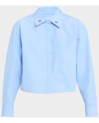 3.1 Phillip Lim - Long-Sleeve Shirt With Embellished Collar - Lyst