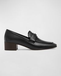 Bougeotte - Leather Flat Loafers - Lyst