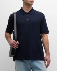 Bottega Veneta - Cotton Pique Polo Shirt - Lyst