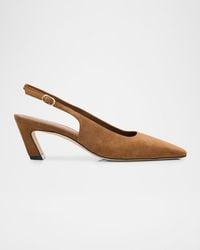 Stuart Weitzman - 50Mm Stassi Suede Slingback Pumps - Lyst