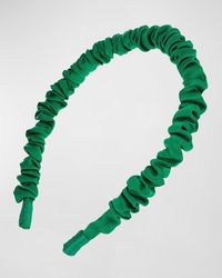 L. Erickson - Mini Medici Ruched Silk Headband - Lyst