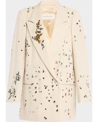 Dries Van Noten - Blink Embellished Double-Breasted Oversized Jacket - Lyst