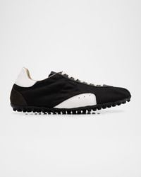 Maison Margiela - Sprinters Canvas And Leather Low-Top Sneakers - Lyst