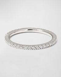 Memoire - Platinum Round Gh/si Diamond Eternity Ring, Size 6.5 - Lyst