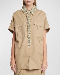 Dries Van Noten - Ciaras Embellished Short-sleeve Safari Shirt - Lyst
