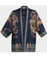 Etro - Paisley Silk Open Jacket - Lyst