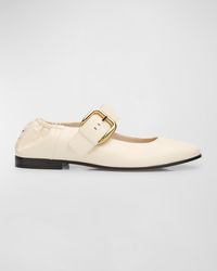 Bottega Veneta - Astaire Leather Mary Jane Ballerina Flats - Lyst